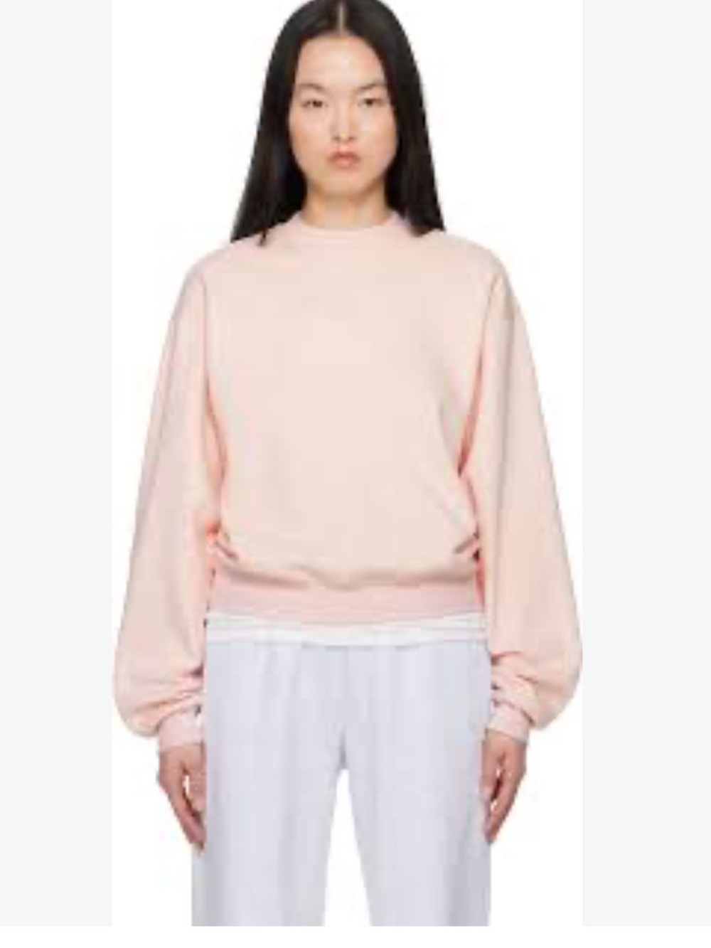 SKIMS Pink Cotton Fleece Classic Crewneck Sweatshirt XL